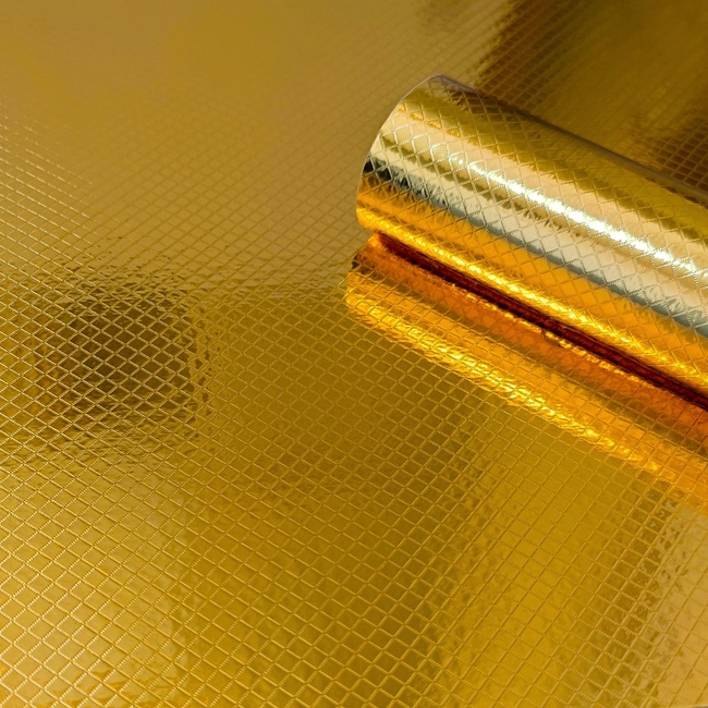 Самоклеющаяся декоративная пленка ромбы золотой 0,40Х10М (MM-6001-1), Золотой, Золотой