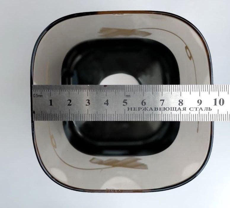 Плафон для люстри діаметр верхнього отвору 4.4 см висота 12.5 см бежево-чорний, Бежевий, Бежевий