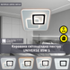 Светодиодная люстра UNIVERSE S 85 Вт 450x450x51 мм Белая Управляется выключателем (без пульта), матовий білий; чорний; білий