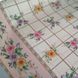 Клейонка на стіл ПВХ на основі Клітка квіти рожевий 1,4 х 1м (100-043), Рожевий, Рожевий