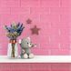 Панель стеновая самоклеящаяся декоративная 3D под кирпич Розовый 700х770х5мм (004-5), Розовый, Розовый