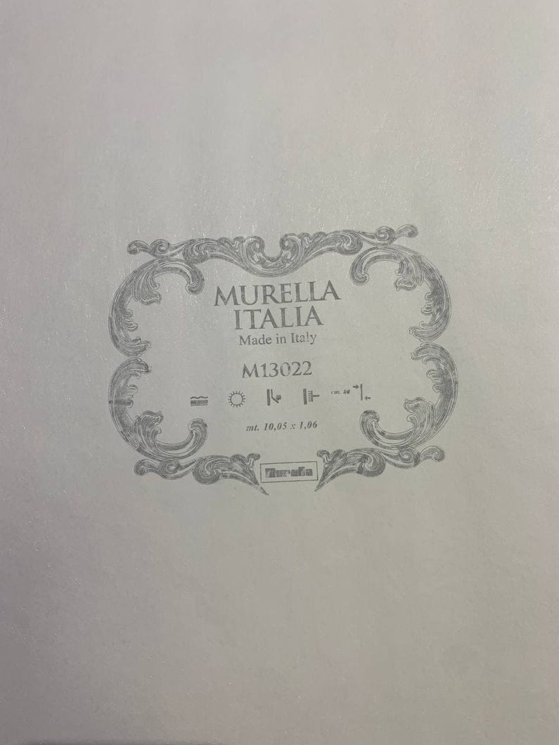 Обои виниловые на флизелиновой основе Zambaiti Parati Murella Italia светло-серый 1,06 х 10,05м (M13022)