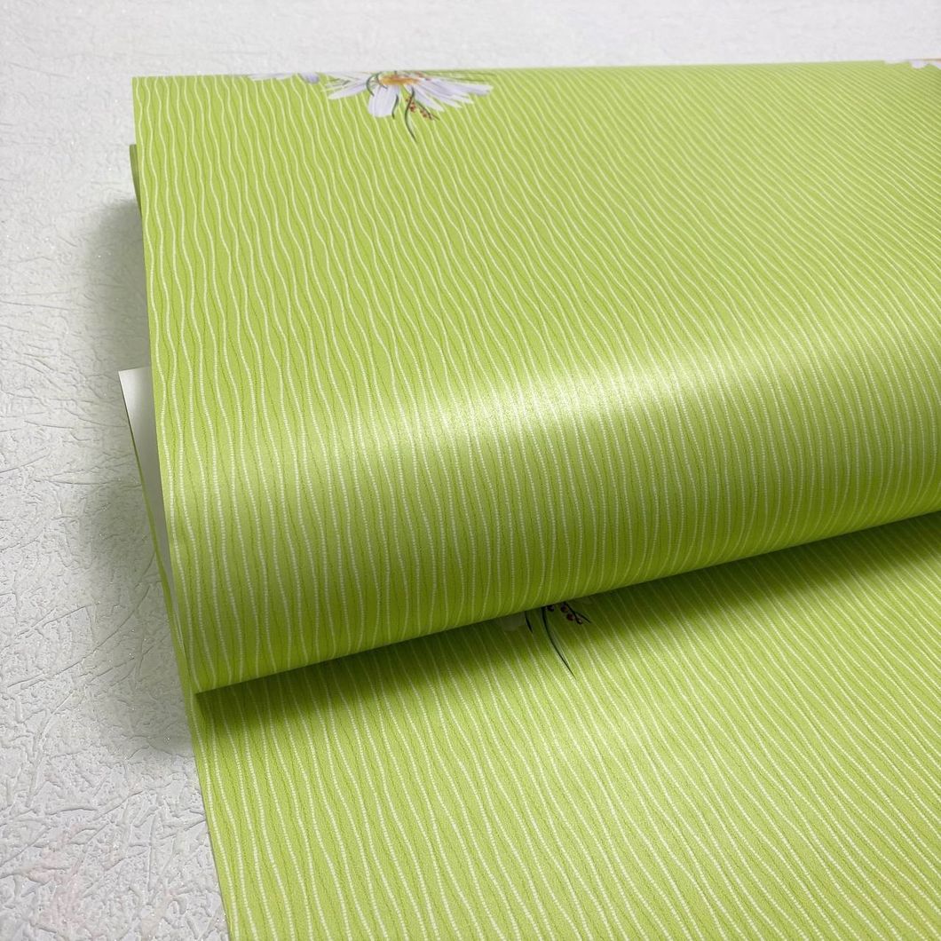 Обои влагостойкие на бумажной основе Континент Ремо зелёный 0,53 х 10,05м (2092)
