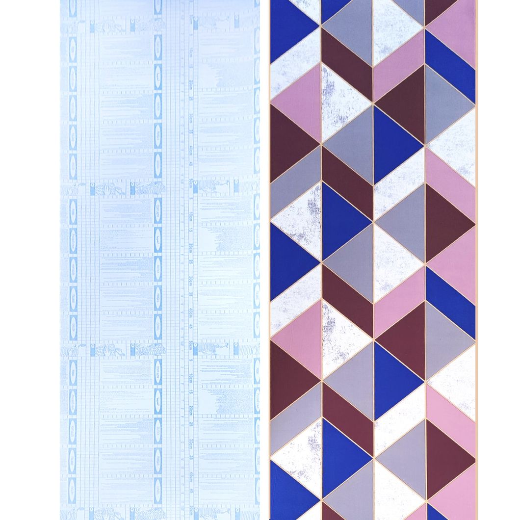 Самоклеюча декоративна плівка рожеві трикутники 0,40Х10М (MM-6001-1), Рожевий, Рожевий