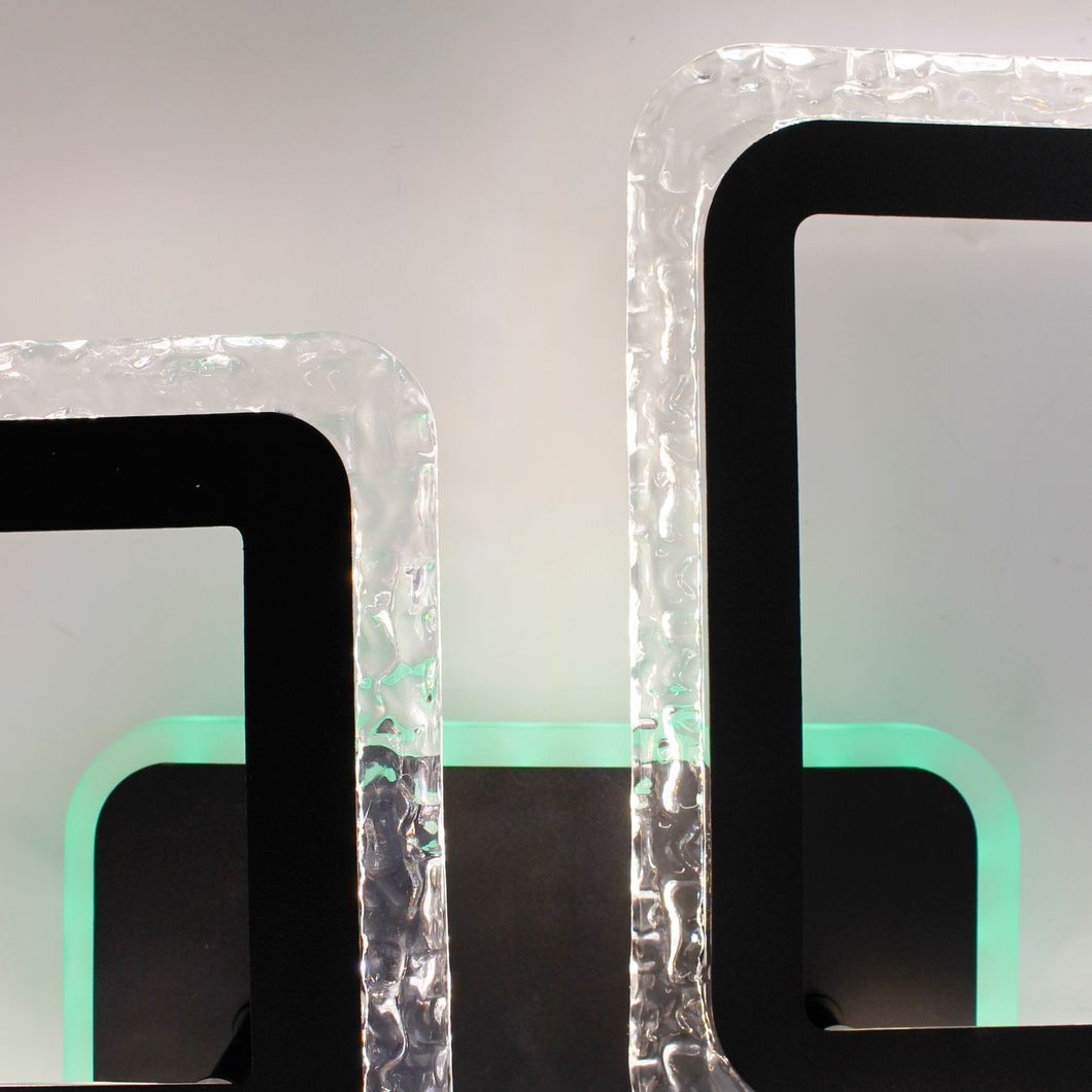 Смарт люстра керована світлодіодна OVAL ICE RGB 5S 75 Вт 725x500x93 мм Чорна, чорний; прозорий