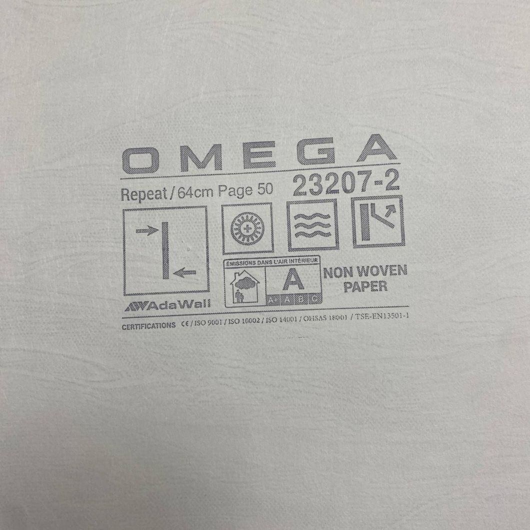 Обои виниловые на флизелиновой основе OMEGA AdaWall серый 1,06 х 10,05м (23207-2)