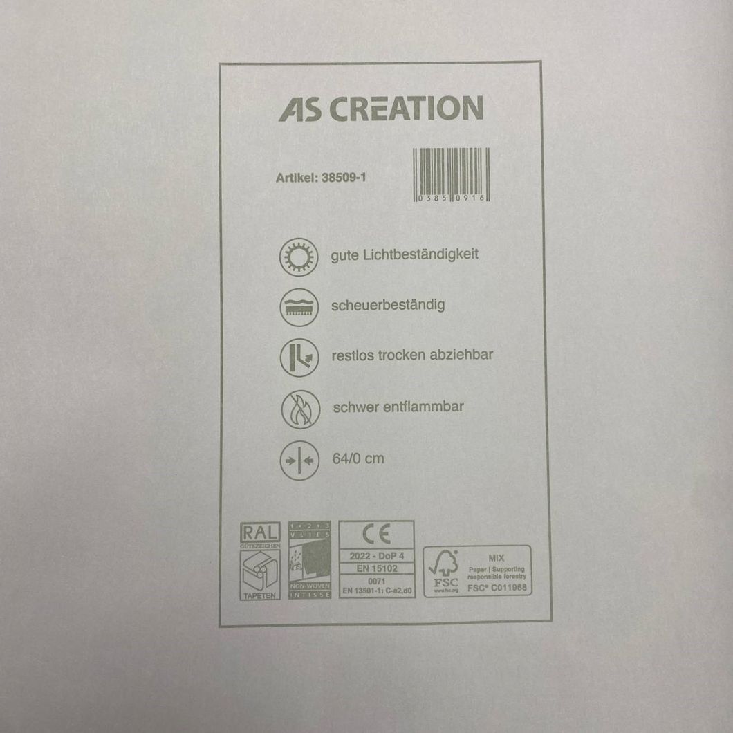 Обои виниловые на флизелиновой основе AS Creation Pint Walls зелёный 0,53 х 10,05м (38509-1)