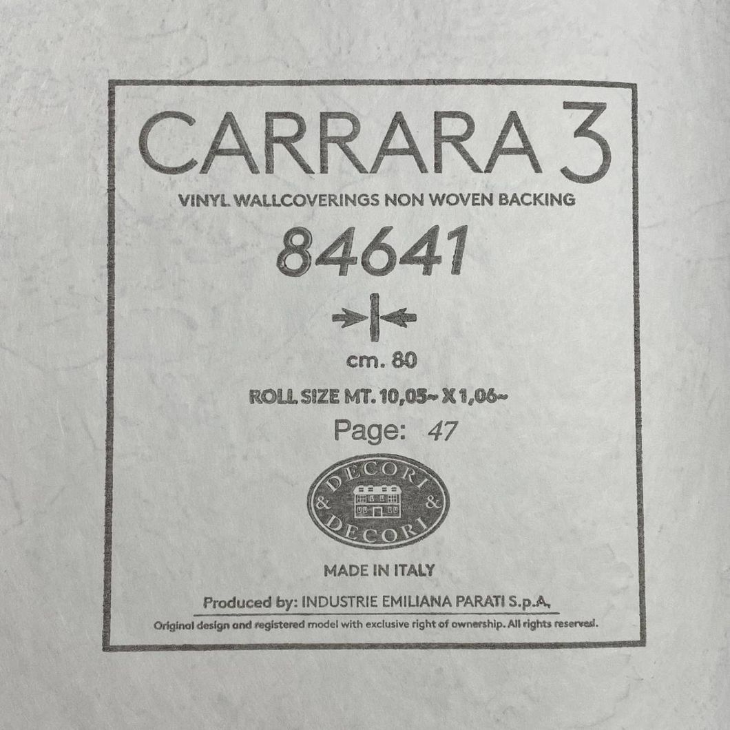 Обои виниловые на флизелиновой основе Emiliana Parati Carrara серо-бежевый 1,06 х 10,05м (84641)