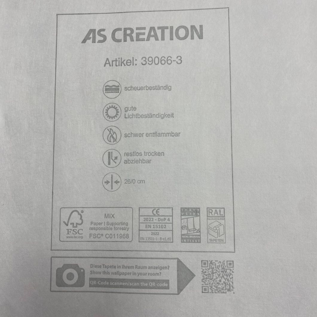 Обои виниловые на флизелиновой основе розовые Maison Charme AS Creation 0,53 х 10,05м (39066-3)