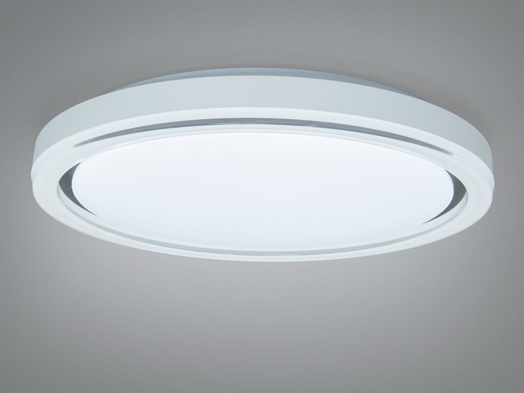 LED люстра Смарт 34Вт белая с черной вставкой 6м&sup2;
