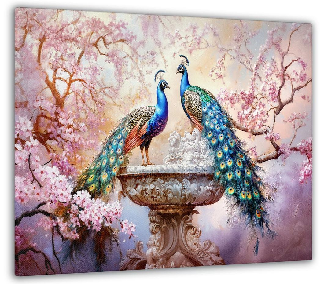 Картина на холсте МАKO " Павлины: гармония цвета " 50x70 см MK10580_5070