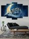 Модульная картина MAKO " Белые тигры под луной " 80x125 см MK50625