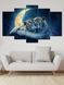 Модульная картина MAKO " Белые тигры под луной " 80x125 см MK50625