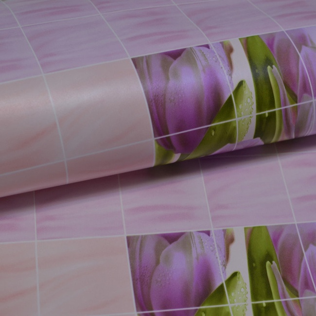 Обои влагостойкие на бумажной основе Славянские обои B56,4 Букет розовый 0,53 х 10,05м (6531 - 06)