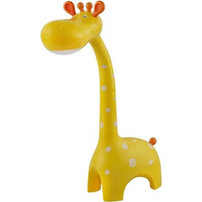 Лампа настольная светодиодная + ночник жираф желтый, Жёлтый, Жёлтый