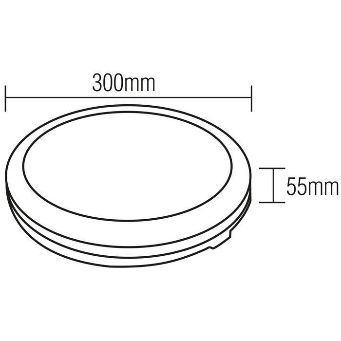 SCARLETT-30 016 070 0030 010 светильник накладной LED 30W  6400K 2700lm 170-265v d-300*h55mm IP65 белый накладной, Белый4, Белый