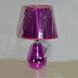 Лампа настольная, фиолетовая, 1 лампа, высота лампы - 35, диаметр абажура - 22 см., Фиолетовый, Фиолетовый