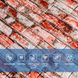 Панель стінова самоклеюча декоративна 3D під цеглу Червоно-Біла 700х770х4мм (341), Червоний, Червоний