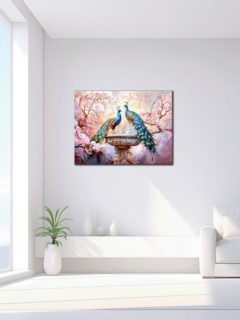 Картина на холсте МАKO " Павлины: гармония цвета " 50x70 см MK10580_5070