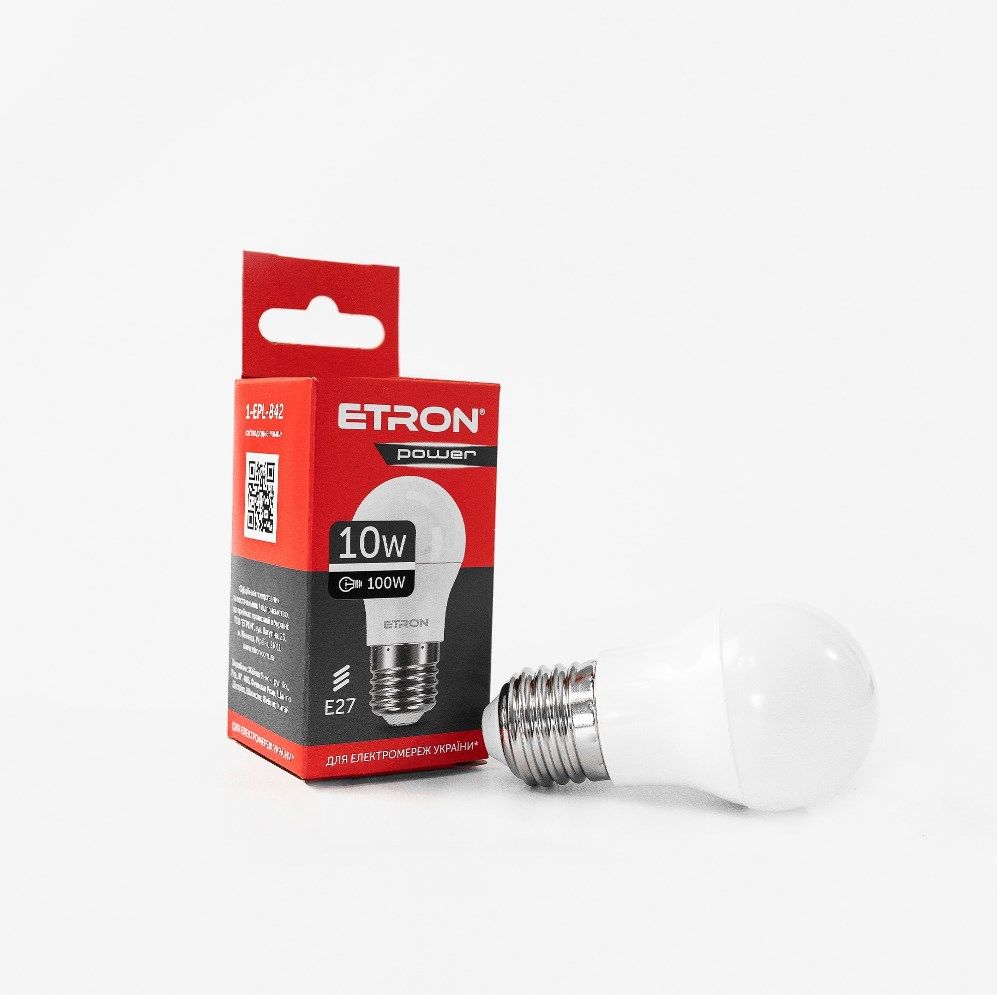 Лампа светодиодная ETRON Power Light G45 10W 4200K 220V E27 USD (1-EPL-842)