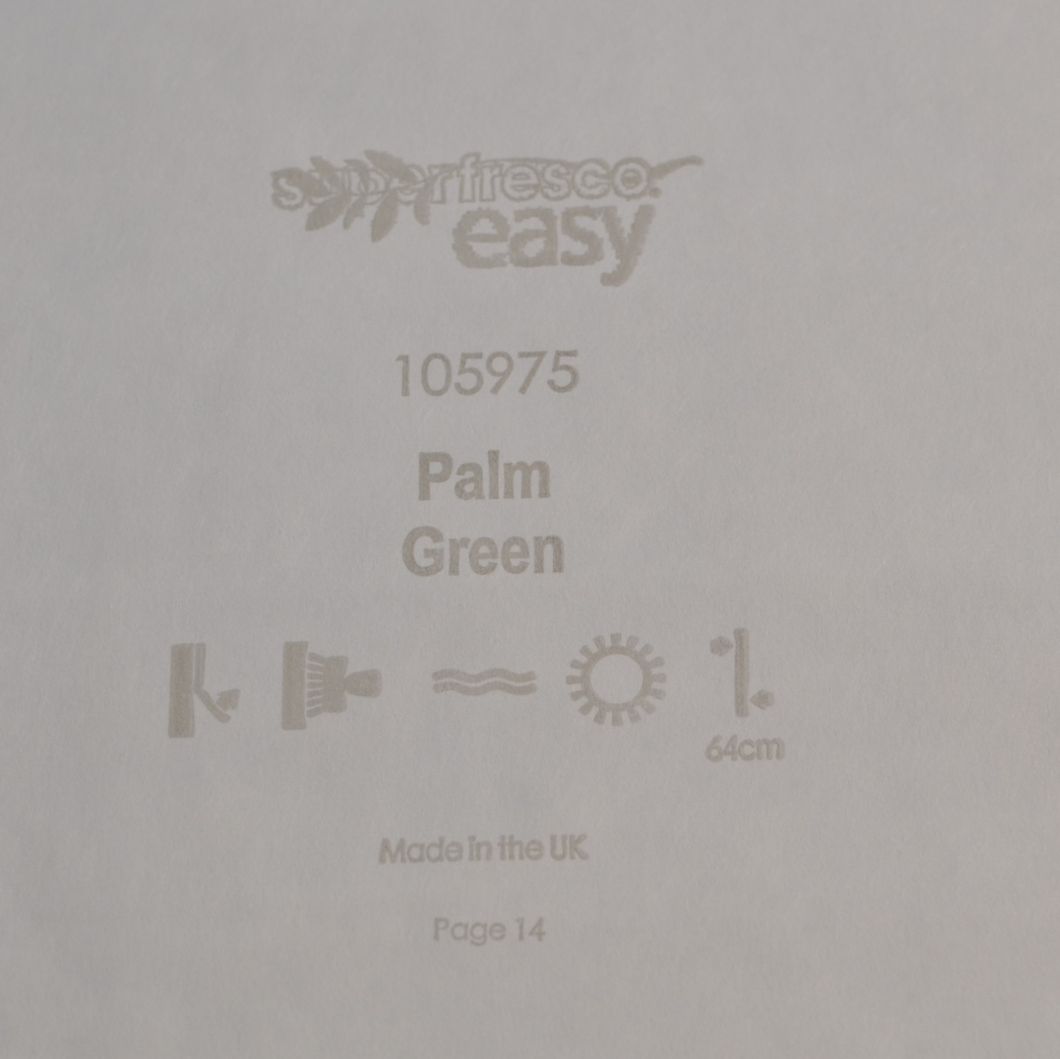 Обои виниловые на флизелиновой основе Superfresco Easy Palm Green зелёный 0,53х10,05 (105975)
