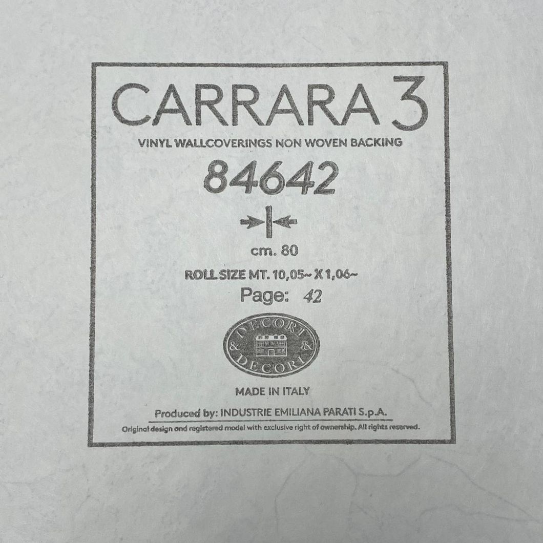 Шпалери вінілові на флізеліновій основі Emiliana Parati Carrara сіро-коричневий 1,06 х 10,05м (84642)