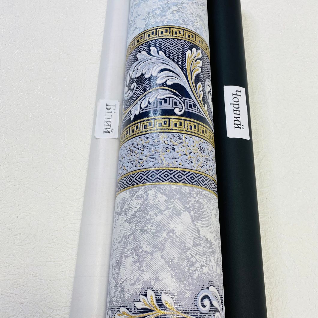 Шпалери вінілові на паперовій основі Слов'янські шпалери Comfort В39 Ріддер 2 синій 1,06 х 10,05м (5708-03)
