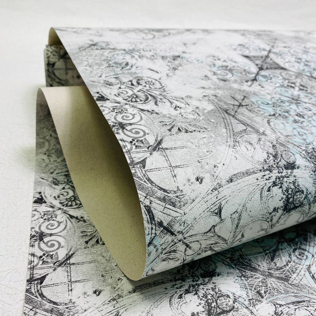 Обои дуплексные на бумажной основе Континент Франческа серый дуплекс 0,53 х 10,05м (069)