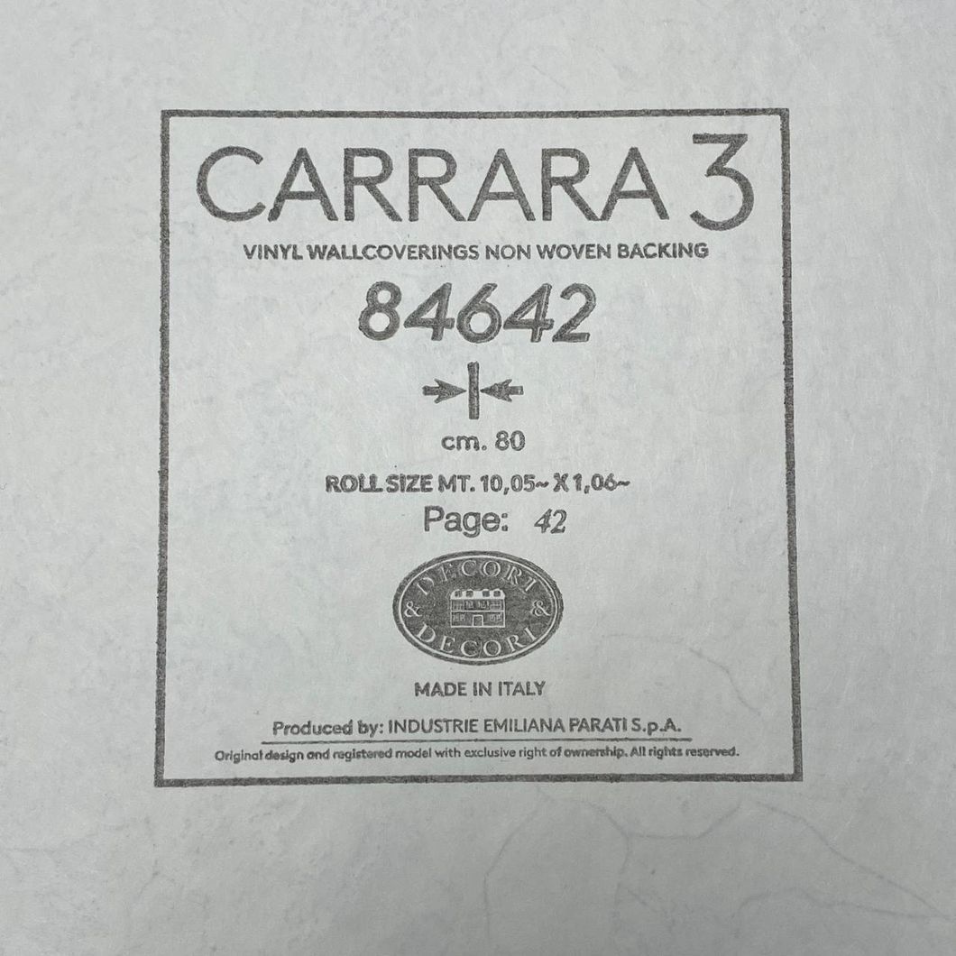 Обои виниловые на флизелиновой основе Emiliana Parati Carrara серо-коричневый 1,06 х 10,05м (84642)
