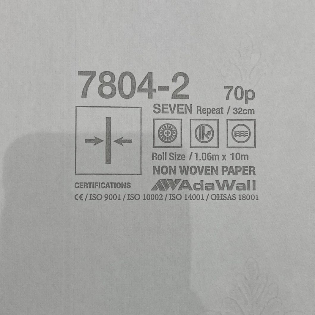 Шпалери вінілові на флізеліновій основі м'ятний AdaWall Seven 1,06 х 10,05м (7804-2)