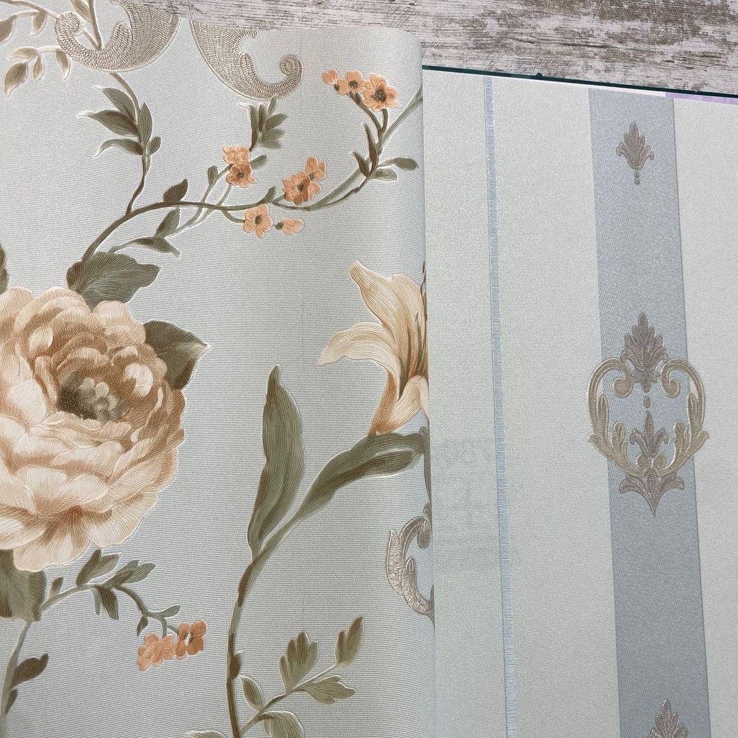 Шпалери вінілові на флізеліновій основі м'ятний AdaWall Seven 1,06 х 10,05м (7804-2)