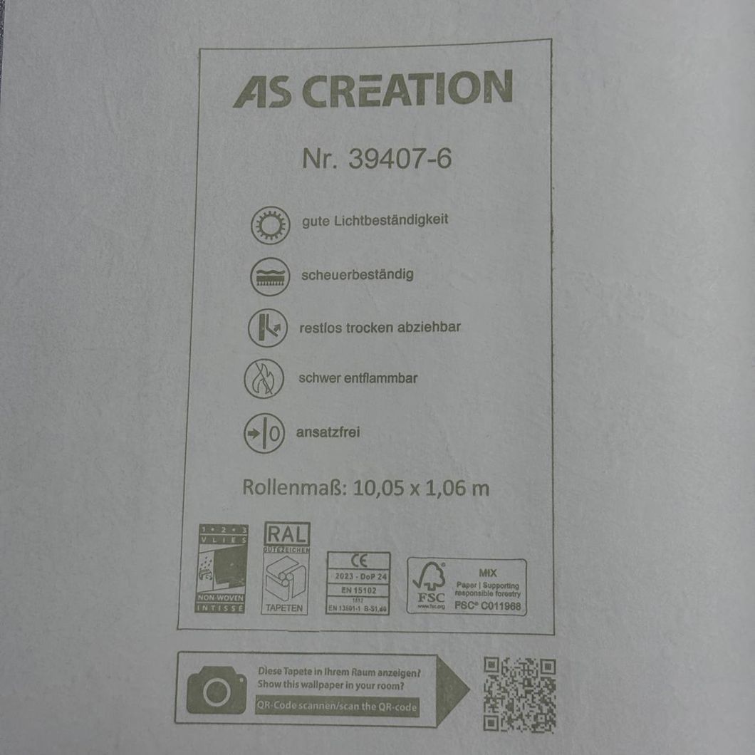 Шпалери вінілові на флізеліновій основі зелені AS Creation Royal Botanic 1,06 х 10,05м (39407-6)