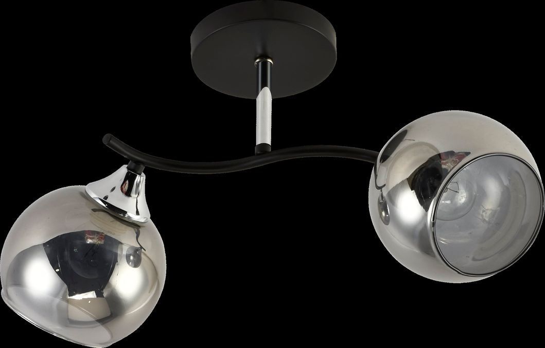 Люстра декоративна INTEREES IS XA1446B/2 Black+Chrome на 2 плафона, Хром