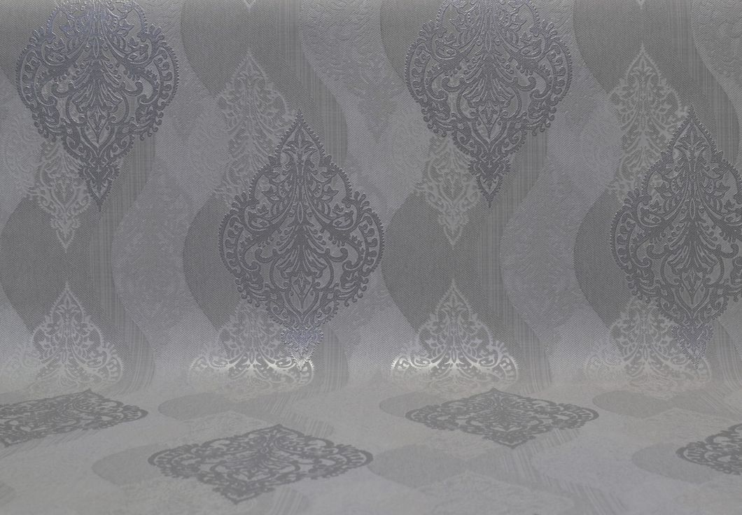 Шпалери вінілові на флізеліновій основі Vinil ДХС Адрія декор сірий 1,06 х 10,05м (1456/4),