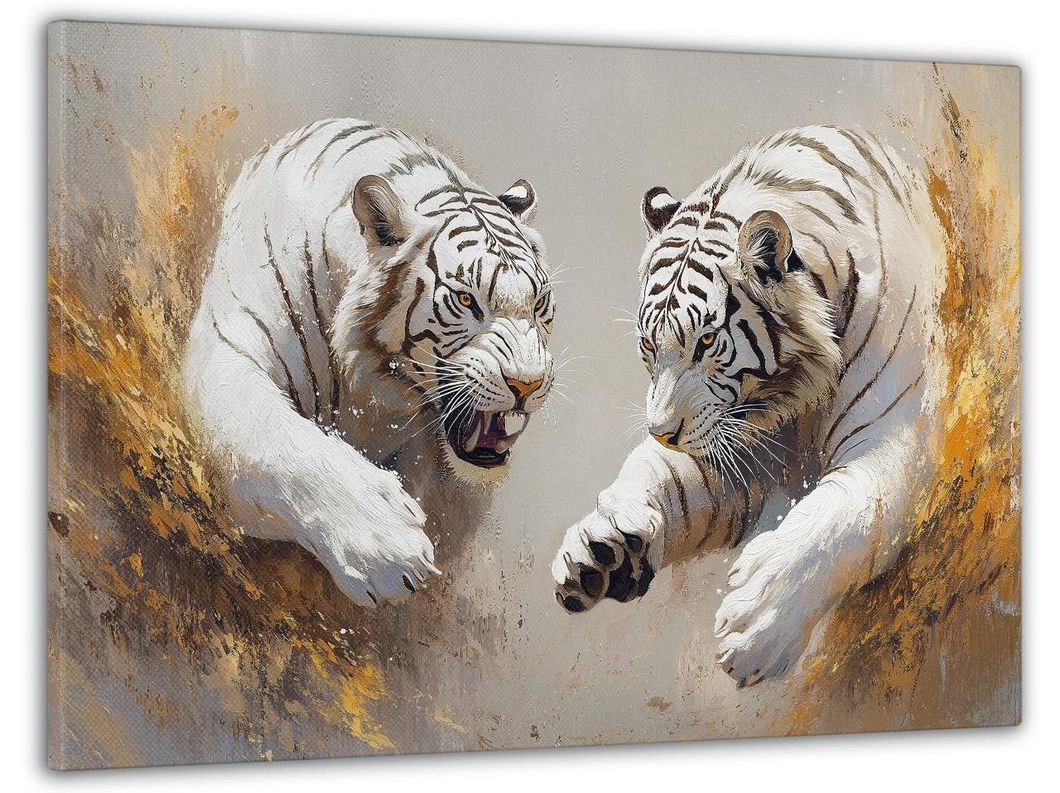 Картина на холсті МАKO " Два тигри" 60x100 см MK10599