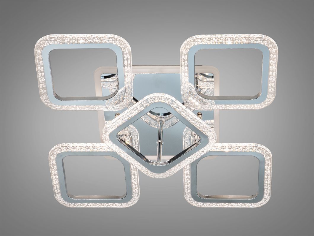 Потолочная LED люстра белая 70W пульт 5 модулей