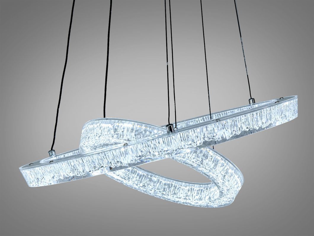 Подвесная люстра LED три кольца золото 125 Вт