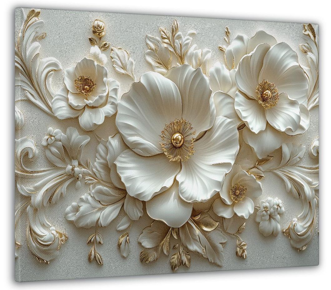 Картина на холсте МАKO "Ажурные цветы " 50x70 см MK10636_5070
