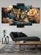 Модульная картина MAKO "Величественные тигры " 80x125 см MK50576