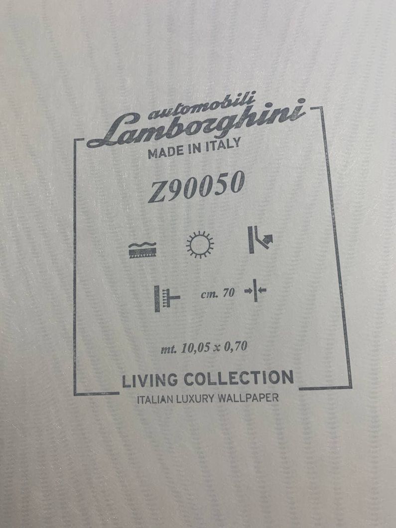 Шпалери вінілові на флізеліновій основі Zambaiti Parati Lamborghini 2 білий 0,70 х 10,05м (Z90050),