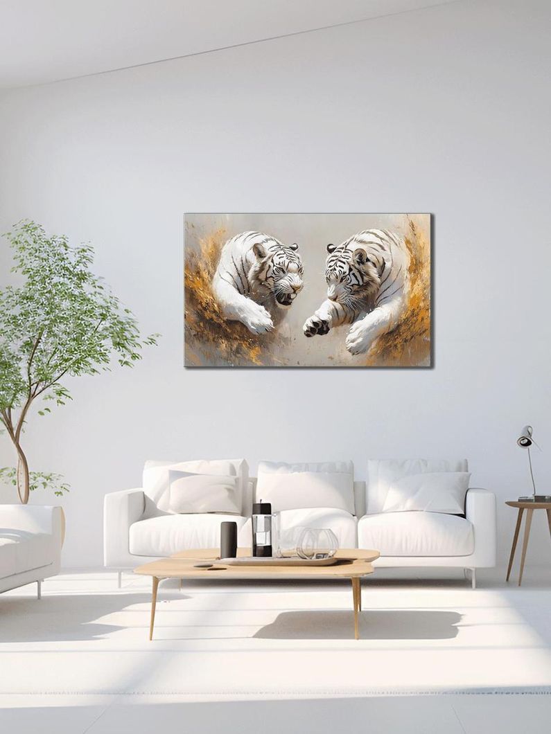 Картина на холсті МАKO " Два тигри" 60x100 см MK10599