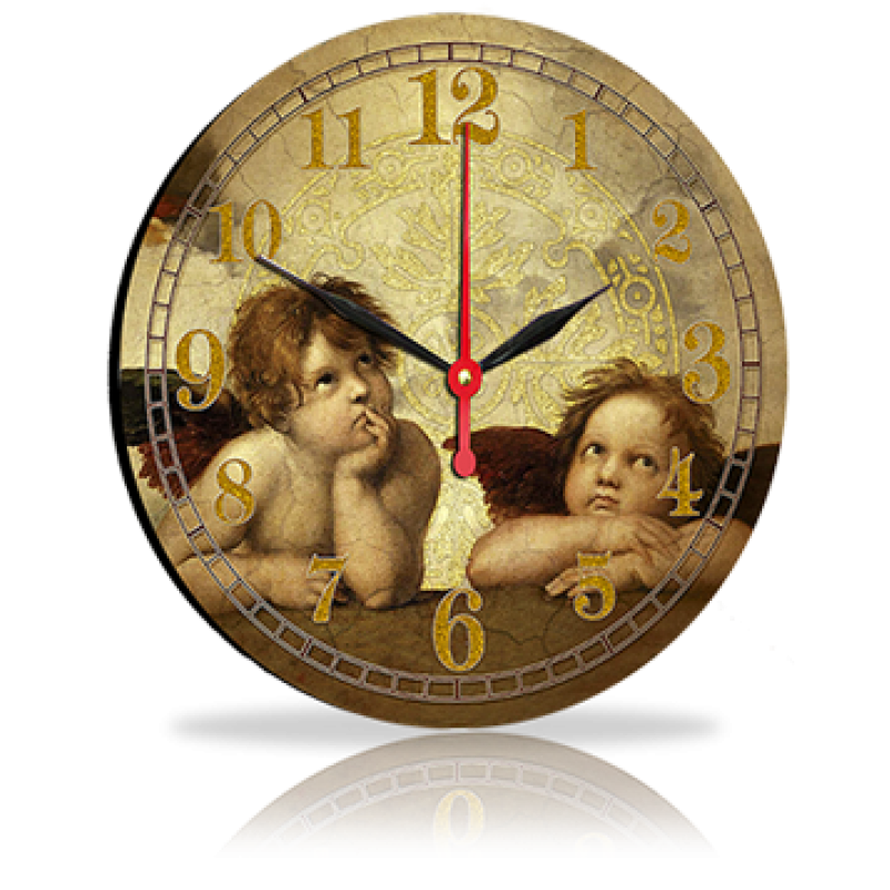 Годинник-картина без скла Ангели 33 см (3814 - 27)