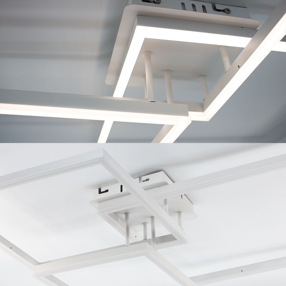 Керована світлодіодна люстра COCO 120W 3S-SMART-750x750x142-WHITE-220-IP20, Білий