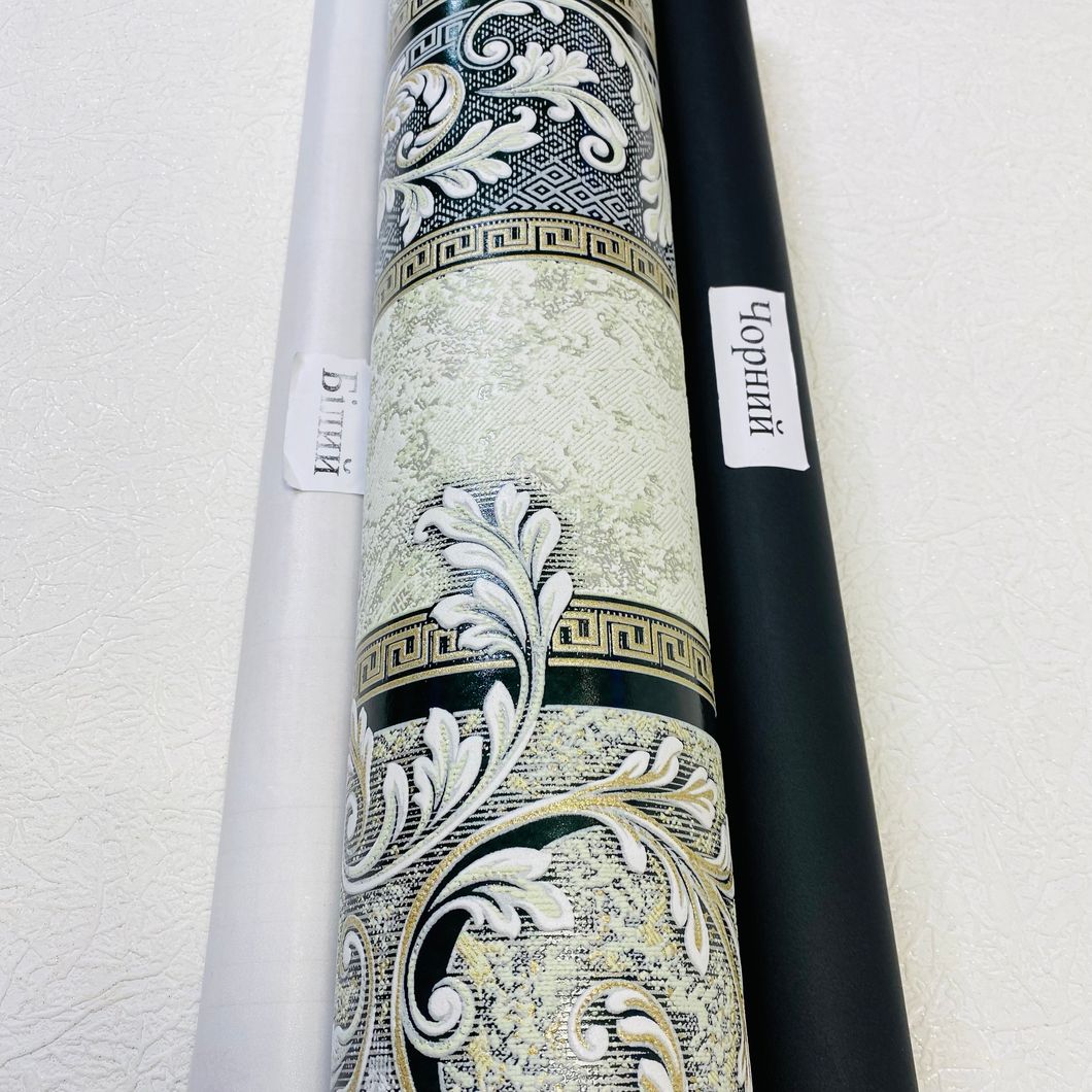 Шпалери вінілові на паперовій основі Слов'янські шпалери Comfort В39 Ріддер зелений 1,06х10,05 (5708-04)