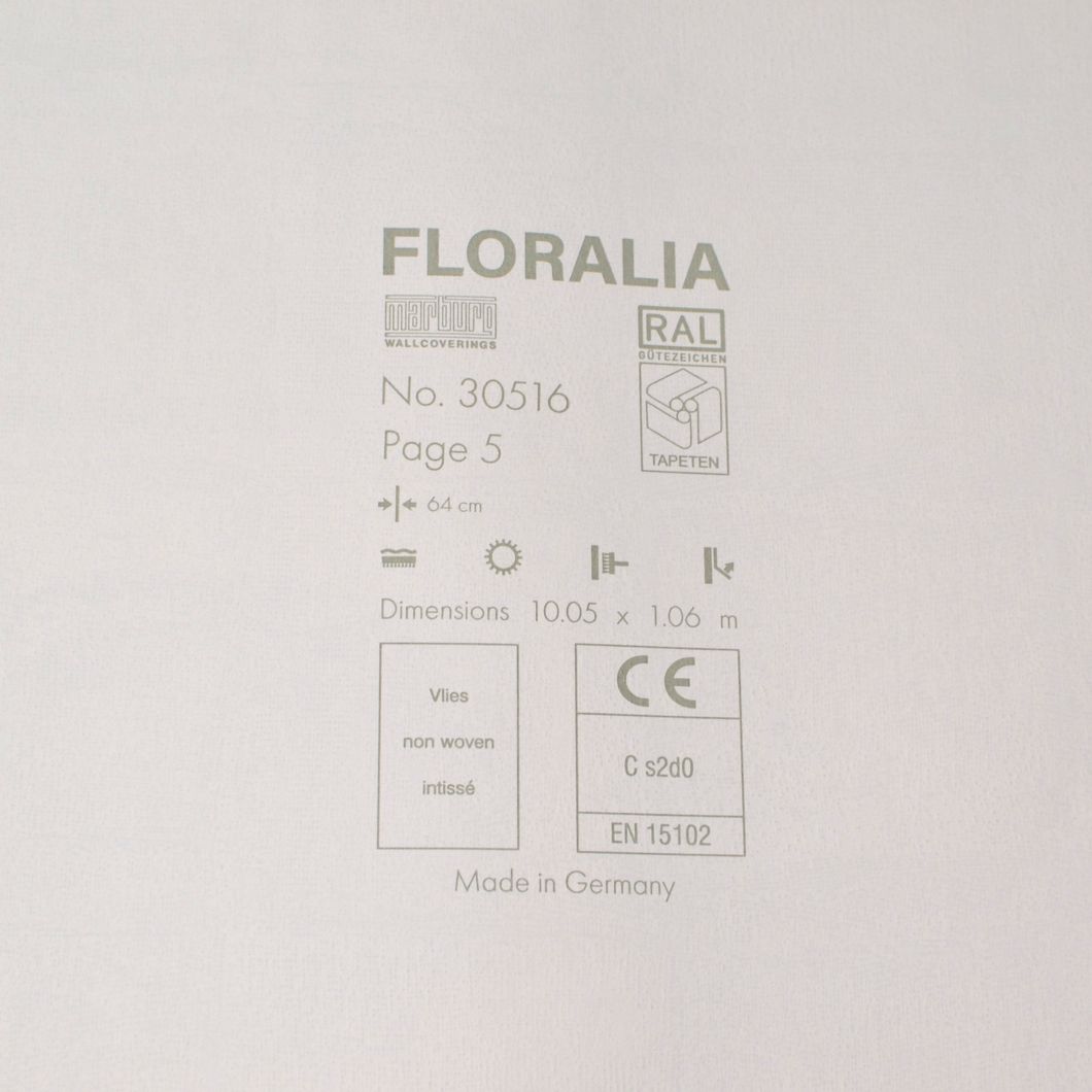 Обои виниловые на флизелиновой основе Marburg Floralia бежевый 1,06 х 10,05м (30516)