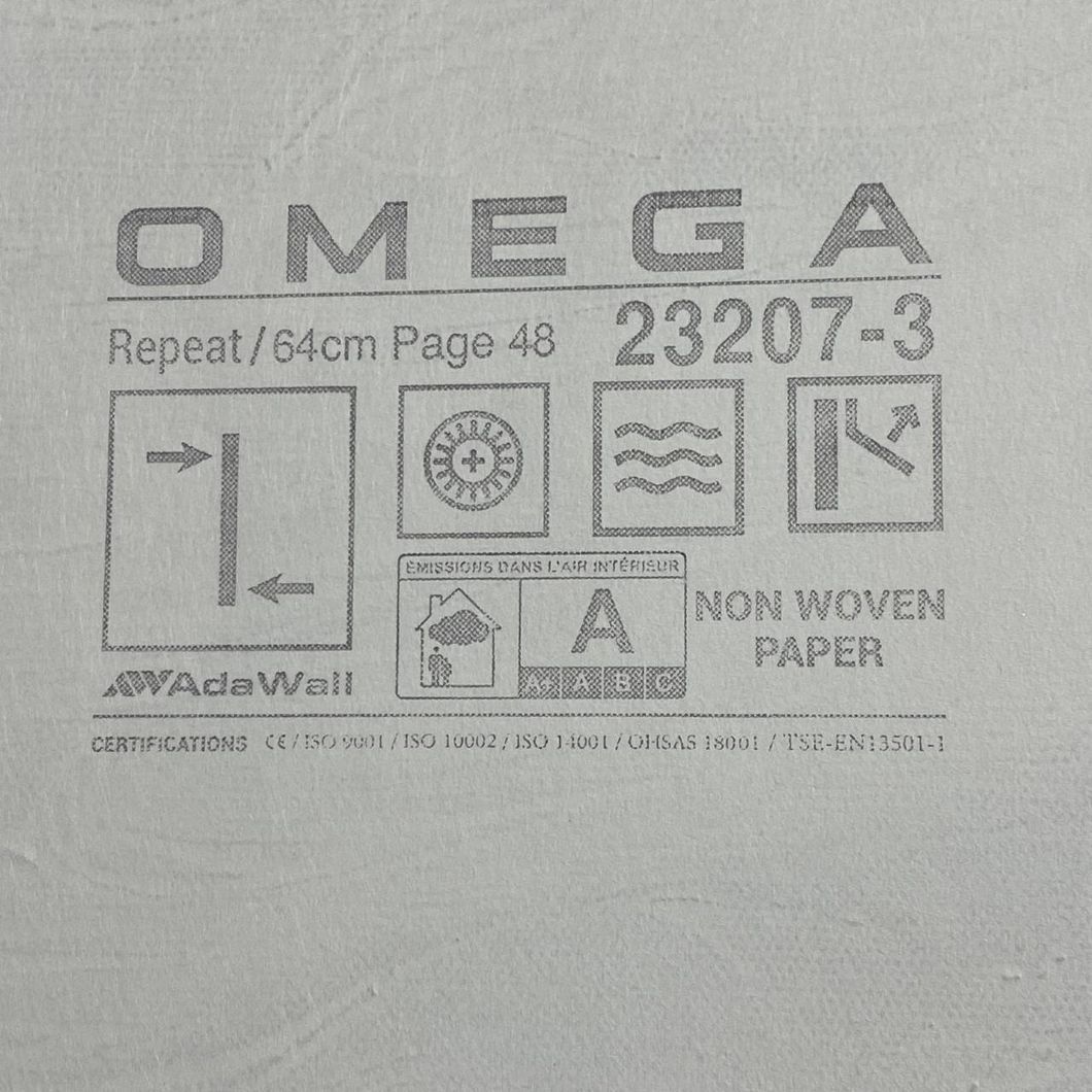 Обои виниловые на флизелиновой основе OMEGA AdaWall серо-голубой 1,06 х 10,05м (23207-3)