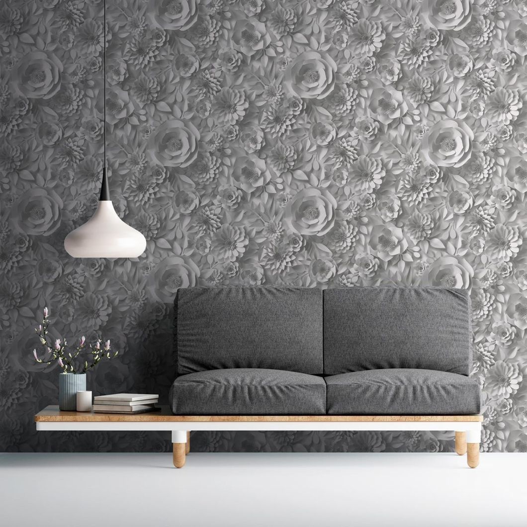 Обои виниловые на флизелиновой основе AS Creation Pint Walls серый 0,53 х 10,05м (38718-1)