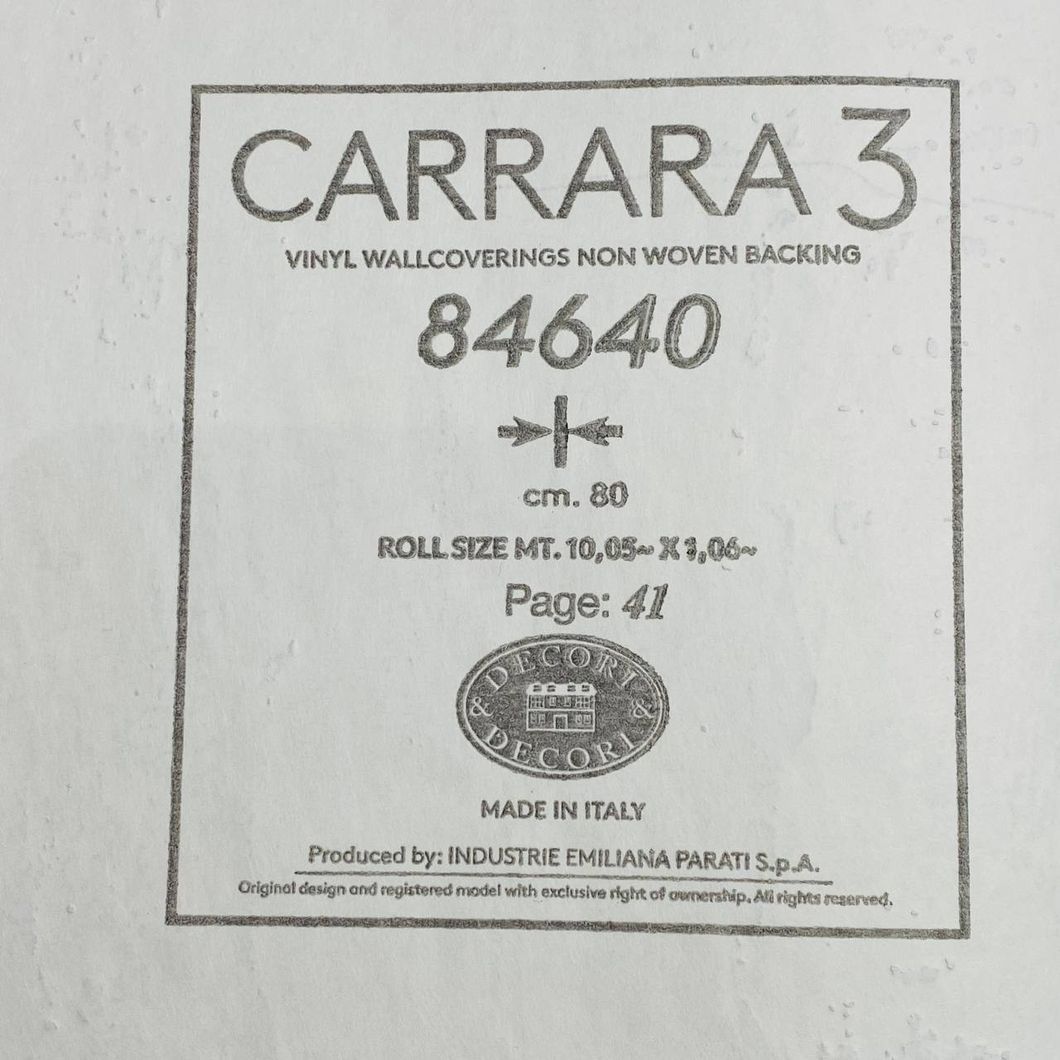 Обои виниловые на флизелиновой основе Emiliana Parati Carrara белый 1,06 х 10,05м (84640)