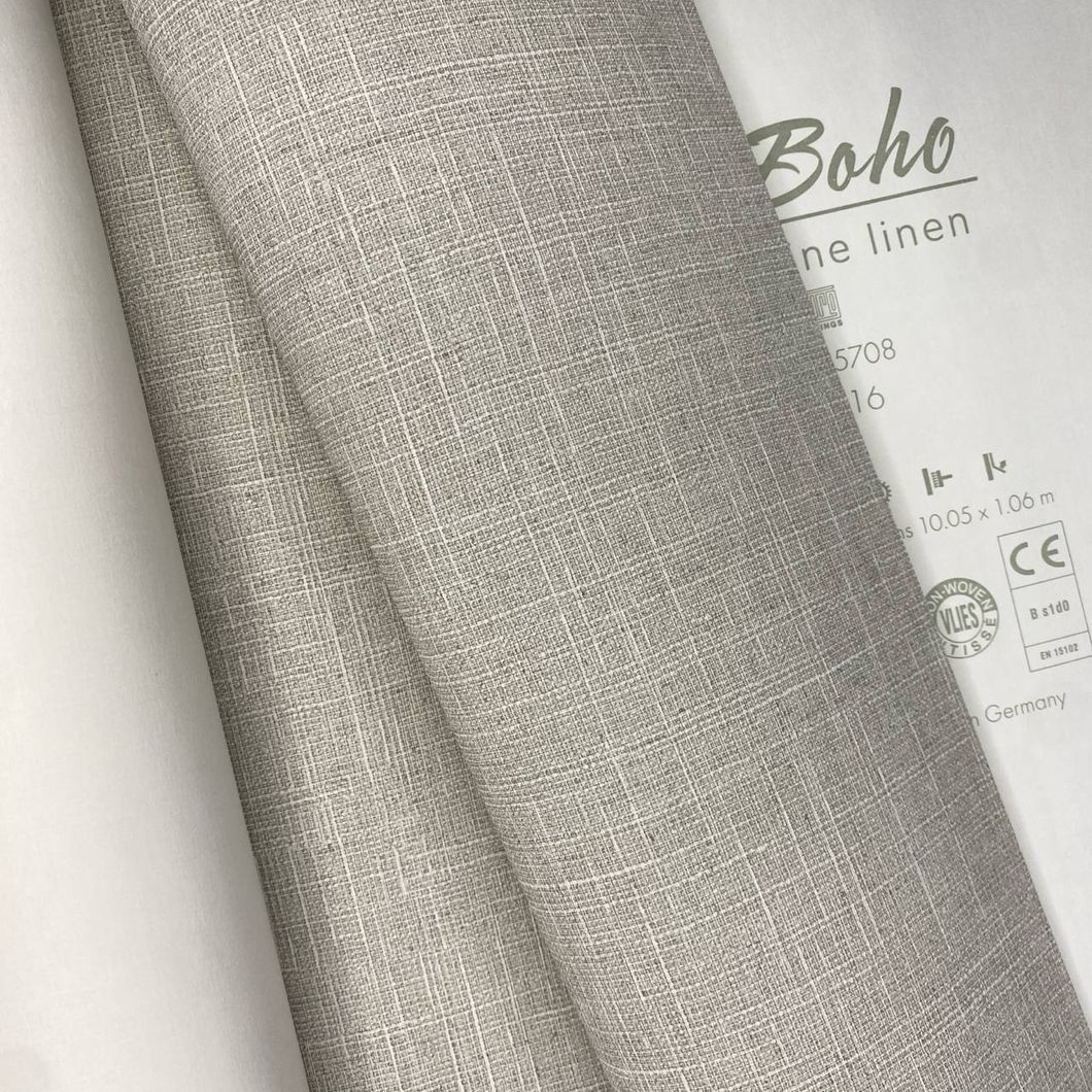 Шпалери вінілові на флізеліновій основі Marburg Boho сіро бежеві 1,06 х 10,05м (35712)
