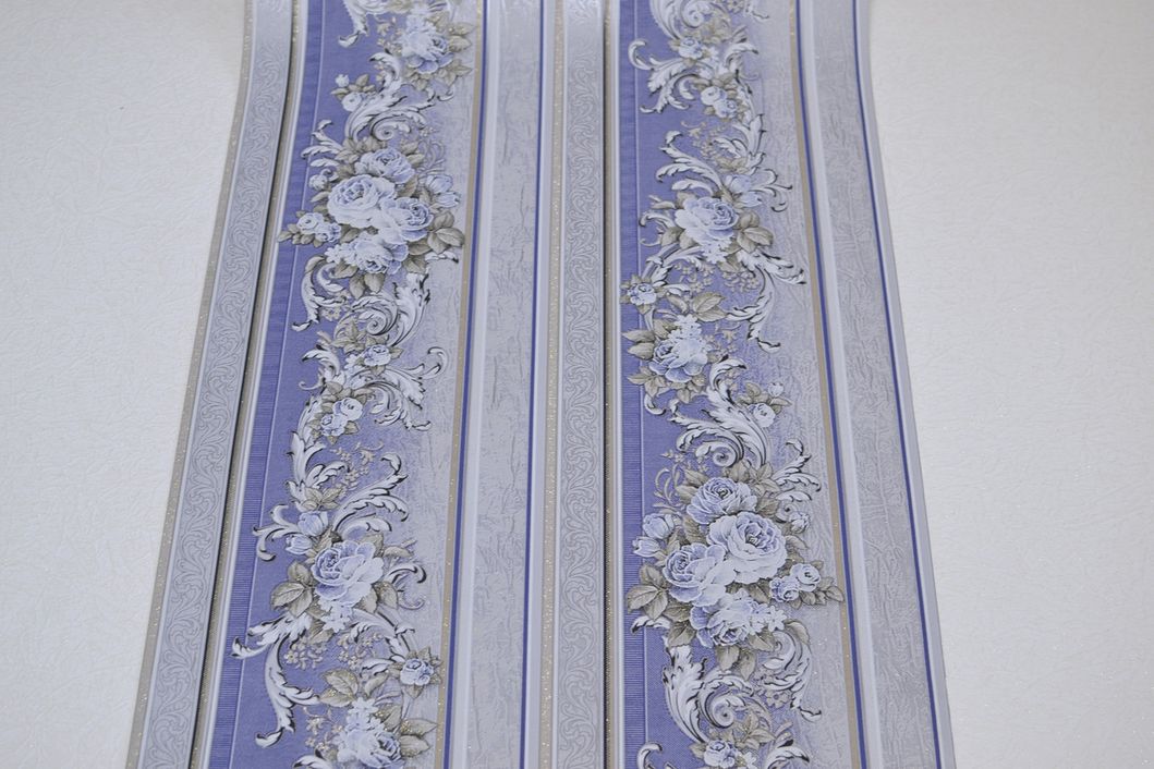 Шпалери вінілові на паперовій основі Слов'янські шпалери Comfort В53,4 Прохолода 2 синій 0,53 х 10,05м (5643-03)